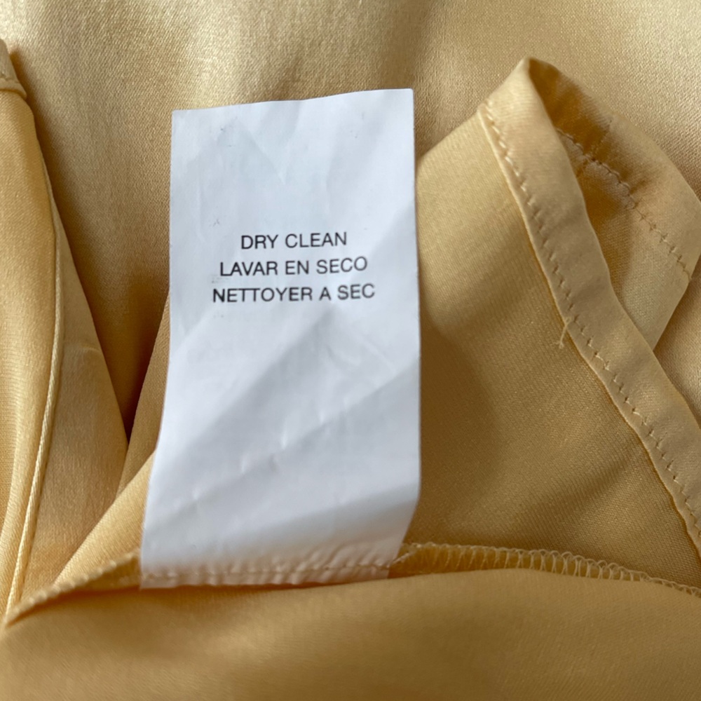 Bebe Women's Gold Button Down Shirt. 96% Silk! - Picture 7 of 7